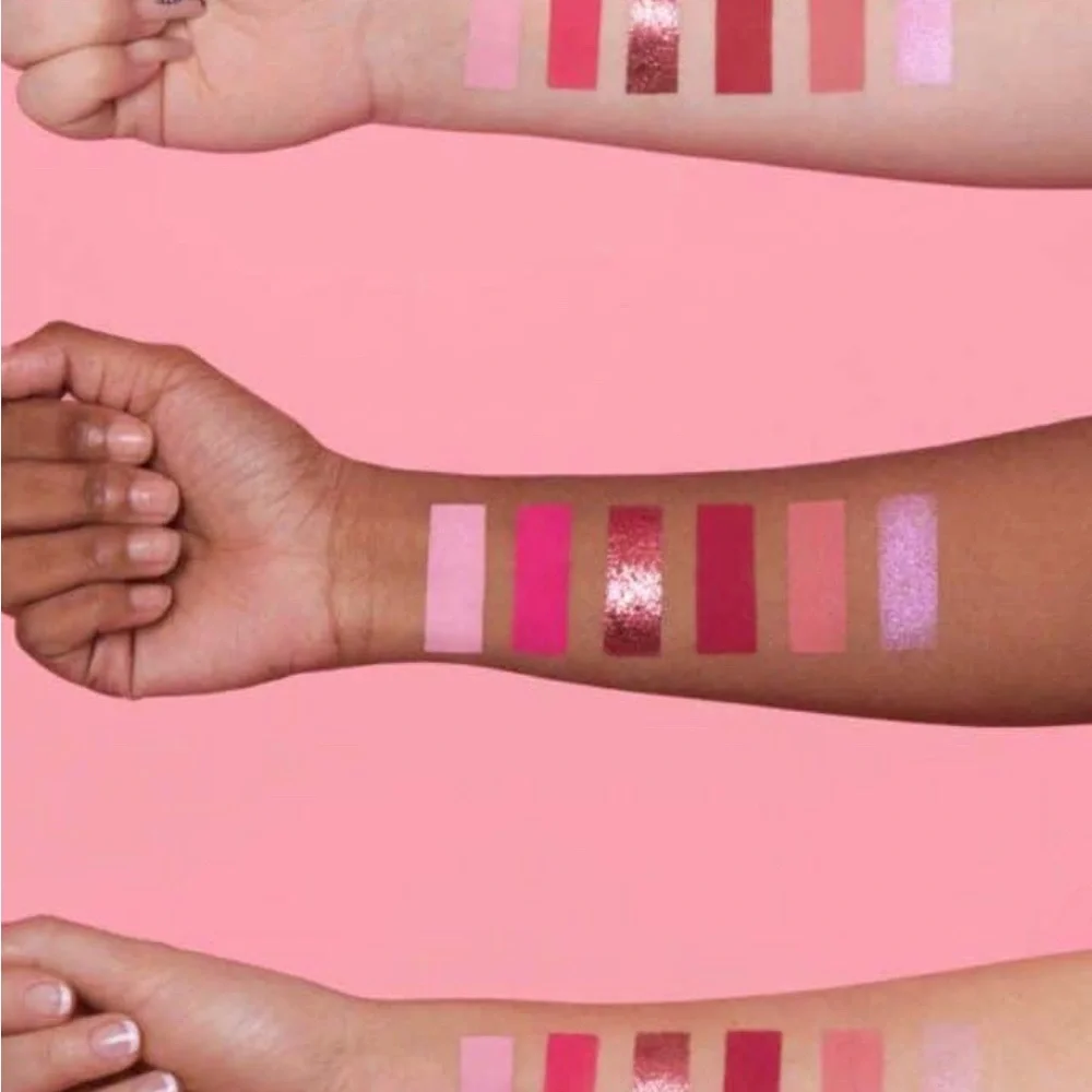 Dominique Cosmetics Now or Never Eyeshadow Palette‎ 6 Shades Pink Berry Glitter